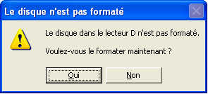 Voulez-vous le formater ?